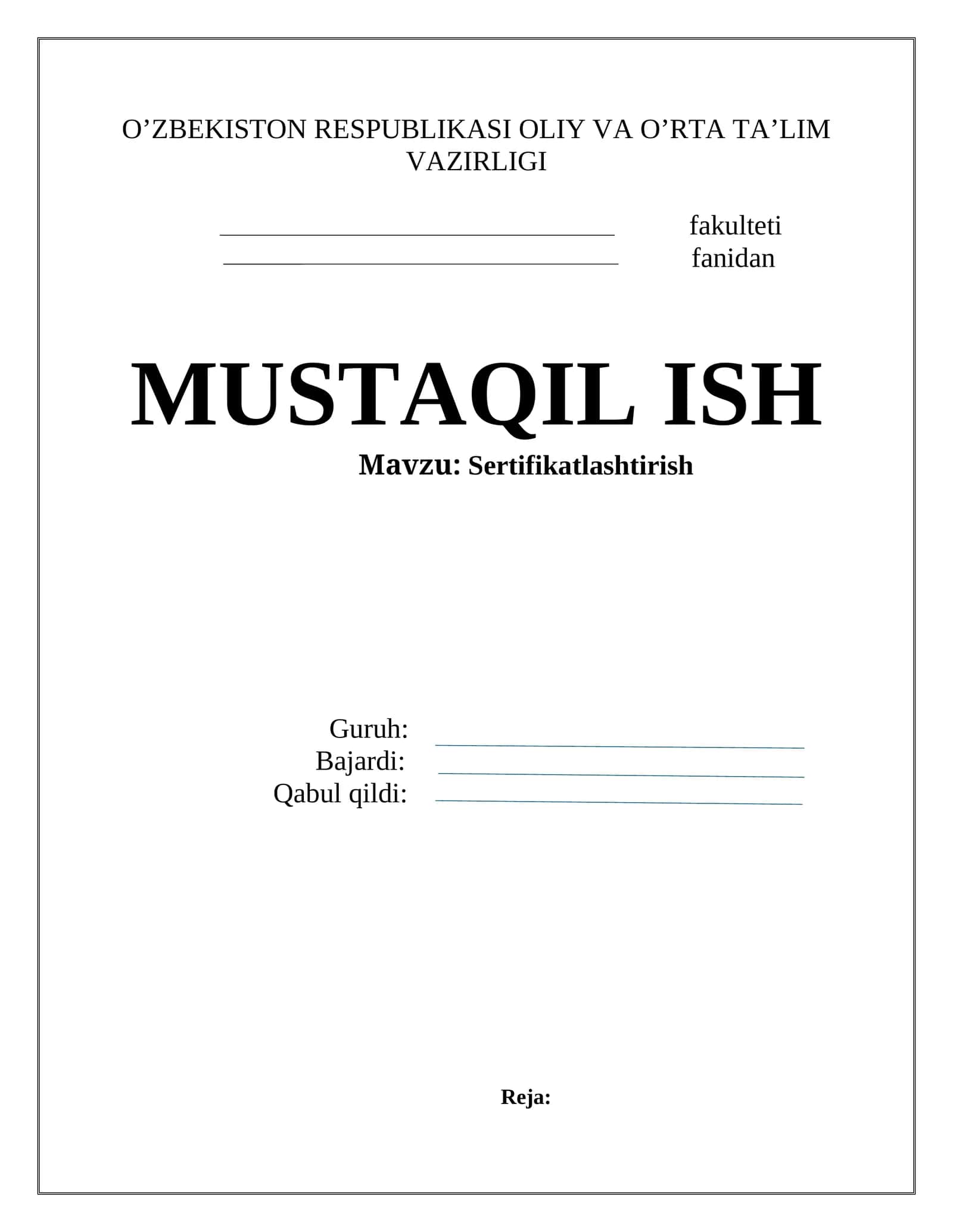 Sеrtifikаtlаshtirish 1