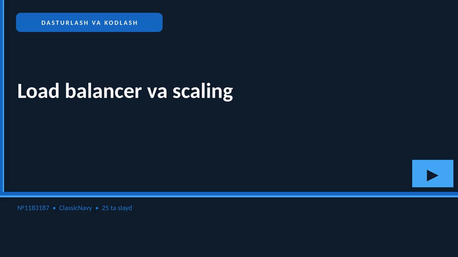 DASTURLASH VA KODLASH 1