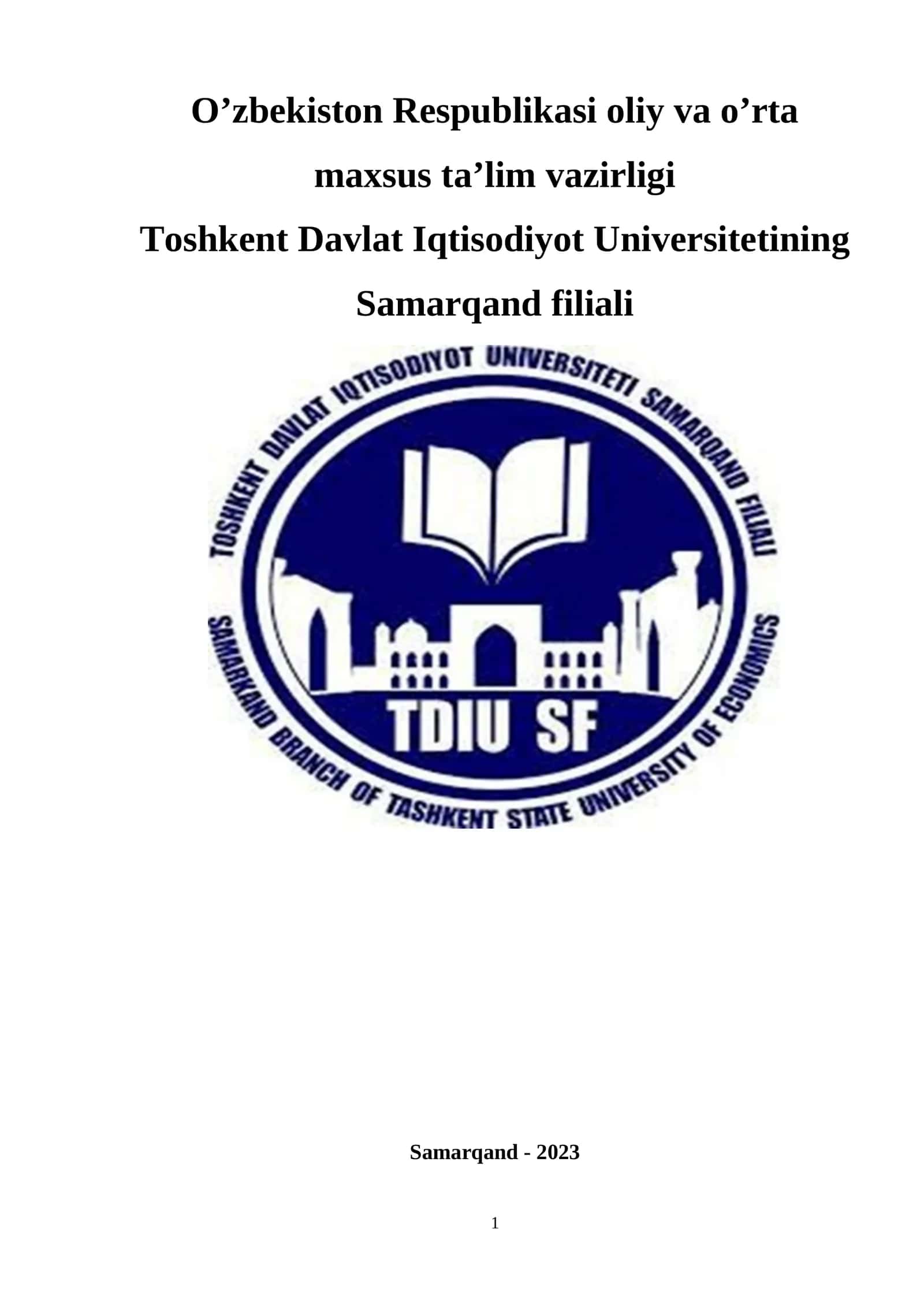 ELASTIKLIK NAZARIYASINI AMALIYOTDA QO’LLANILISHI 1