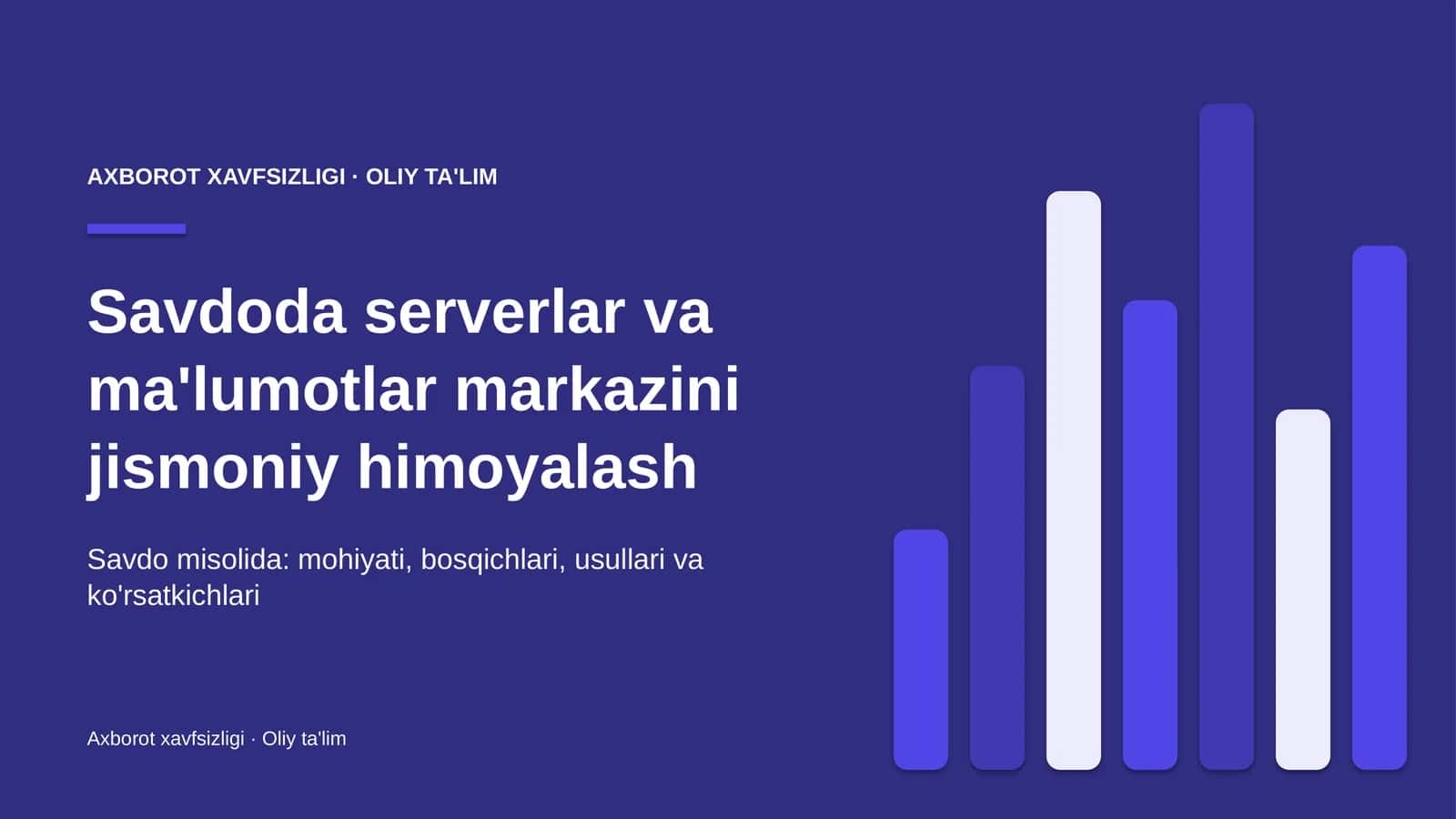 Savdoda serverlar va ma'lumotlar markazini jismoniy himoyalash 1