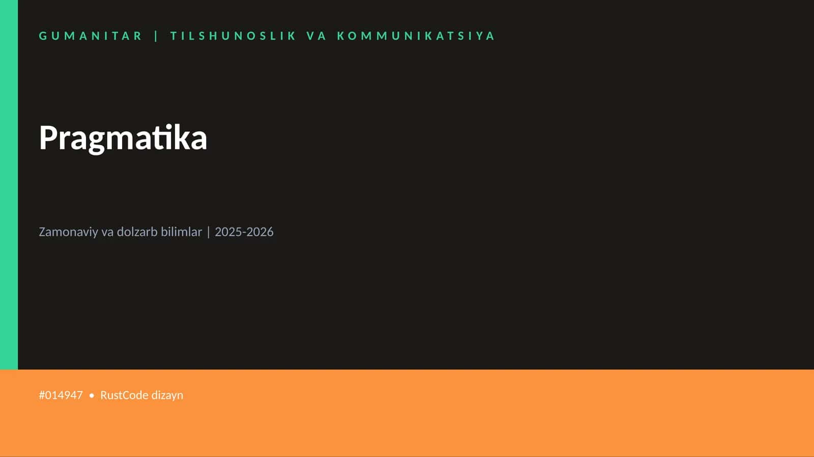 Pragmatika 1