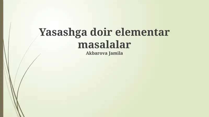 Mehribonlikning sodda muammolari 1