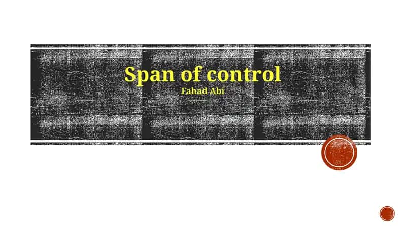 Span of control 1