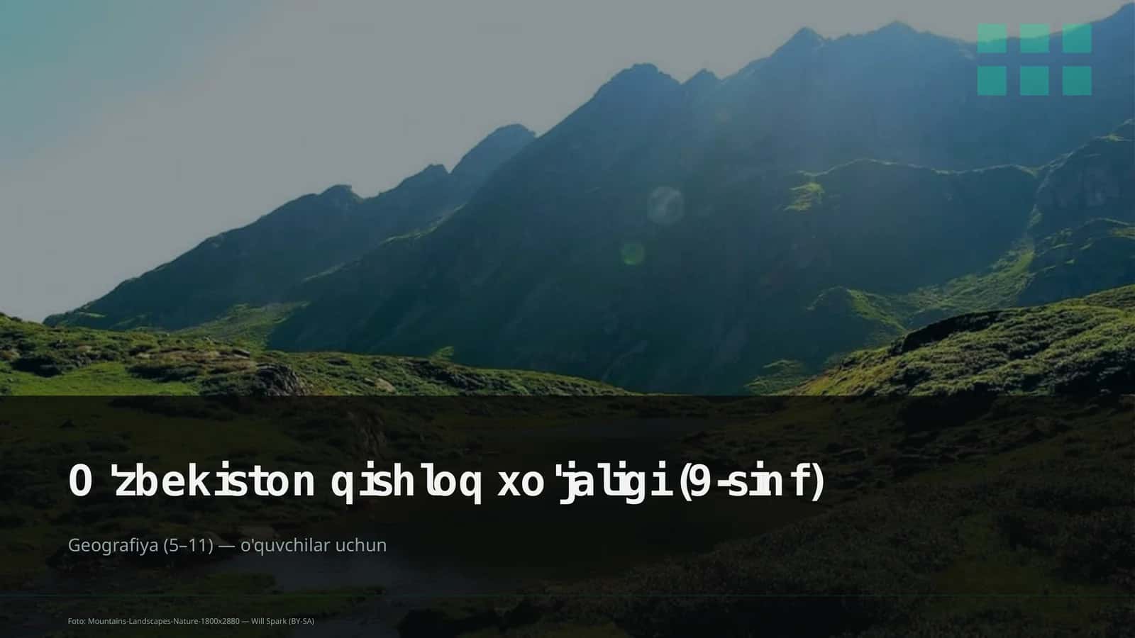 O'zbekiston qishloq xo'jaligi (9-sinf) 1