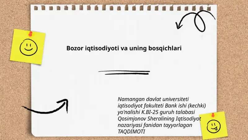 Bozor iqtisodiyoti va uning bosqichlari 1