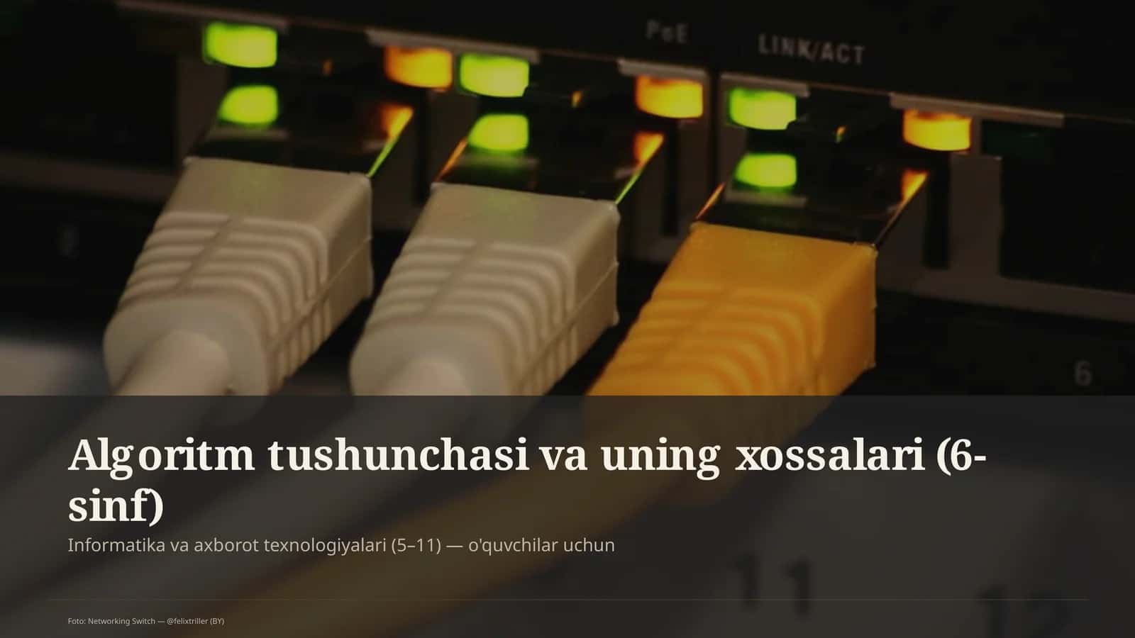 Algoritm tushunchasi va uning xossalari (6-sinf) 1