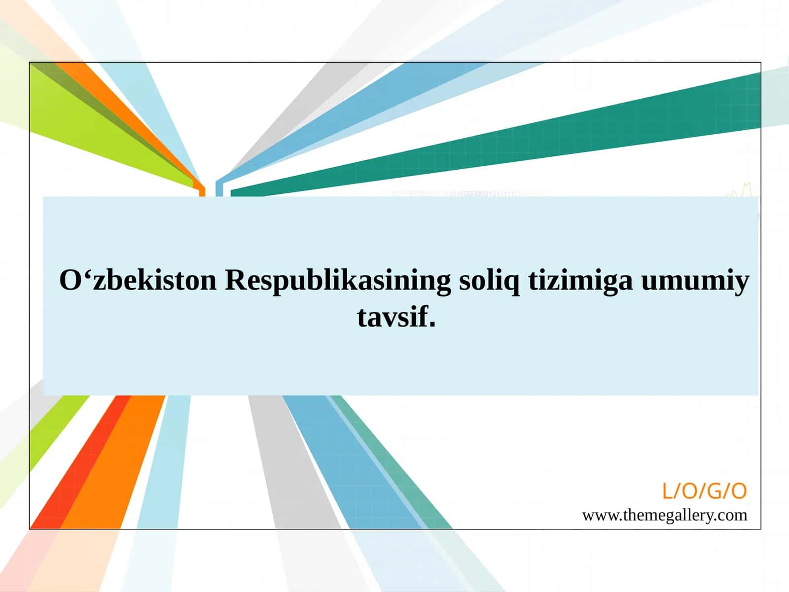 O’zbekiston Respublikasining soliq tizimiga umumiy tavsif 1