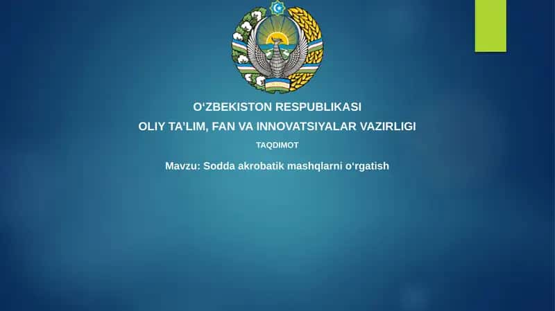 Soddaakrobatikmashqlarnioʻrgatish 1