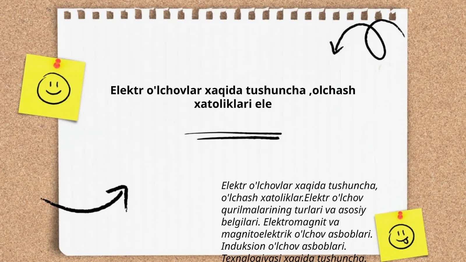 Elektr o'lchovlar haqida 1