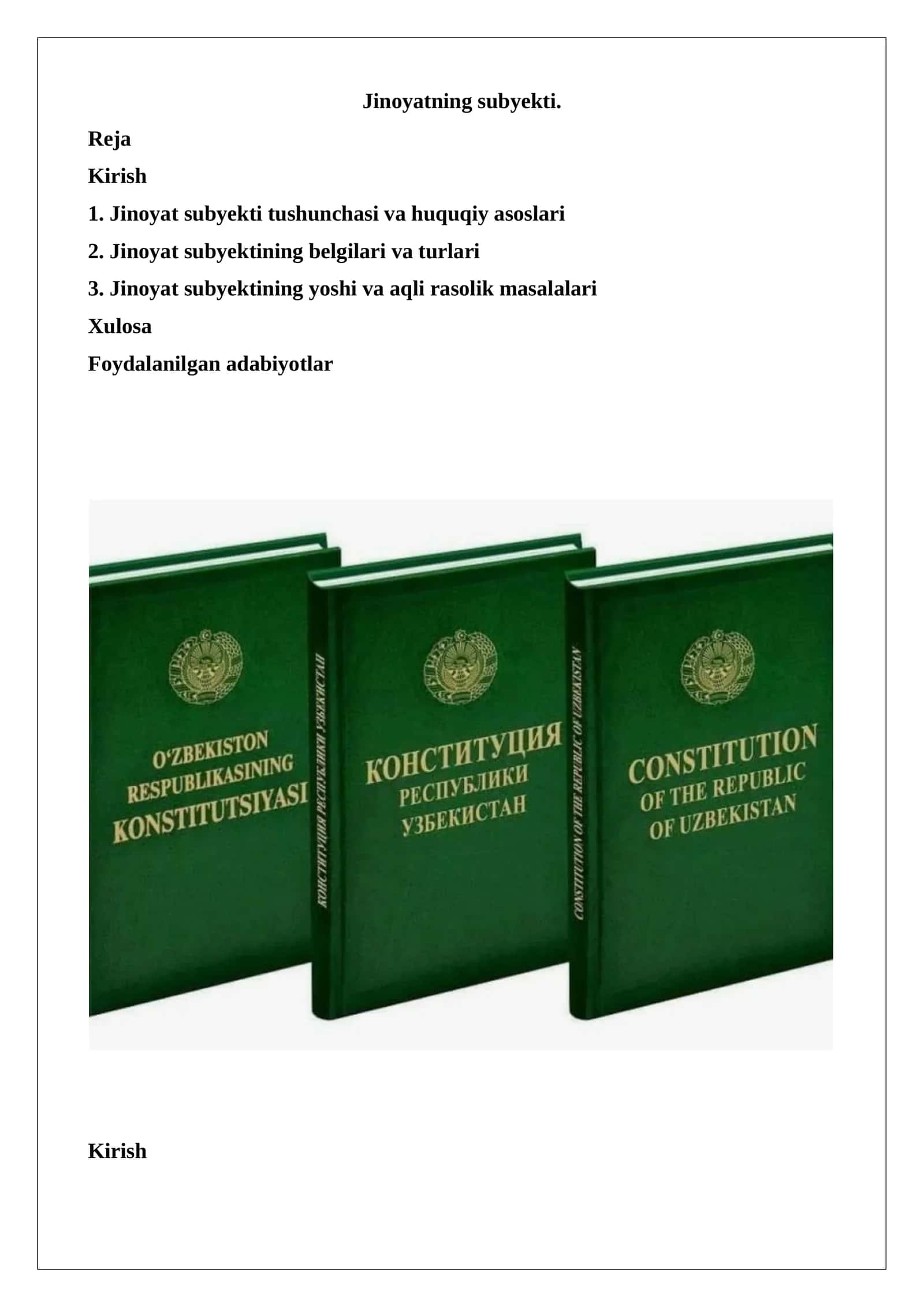 Jinoyatning subyekti 1