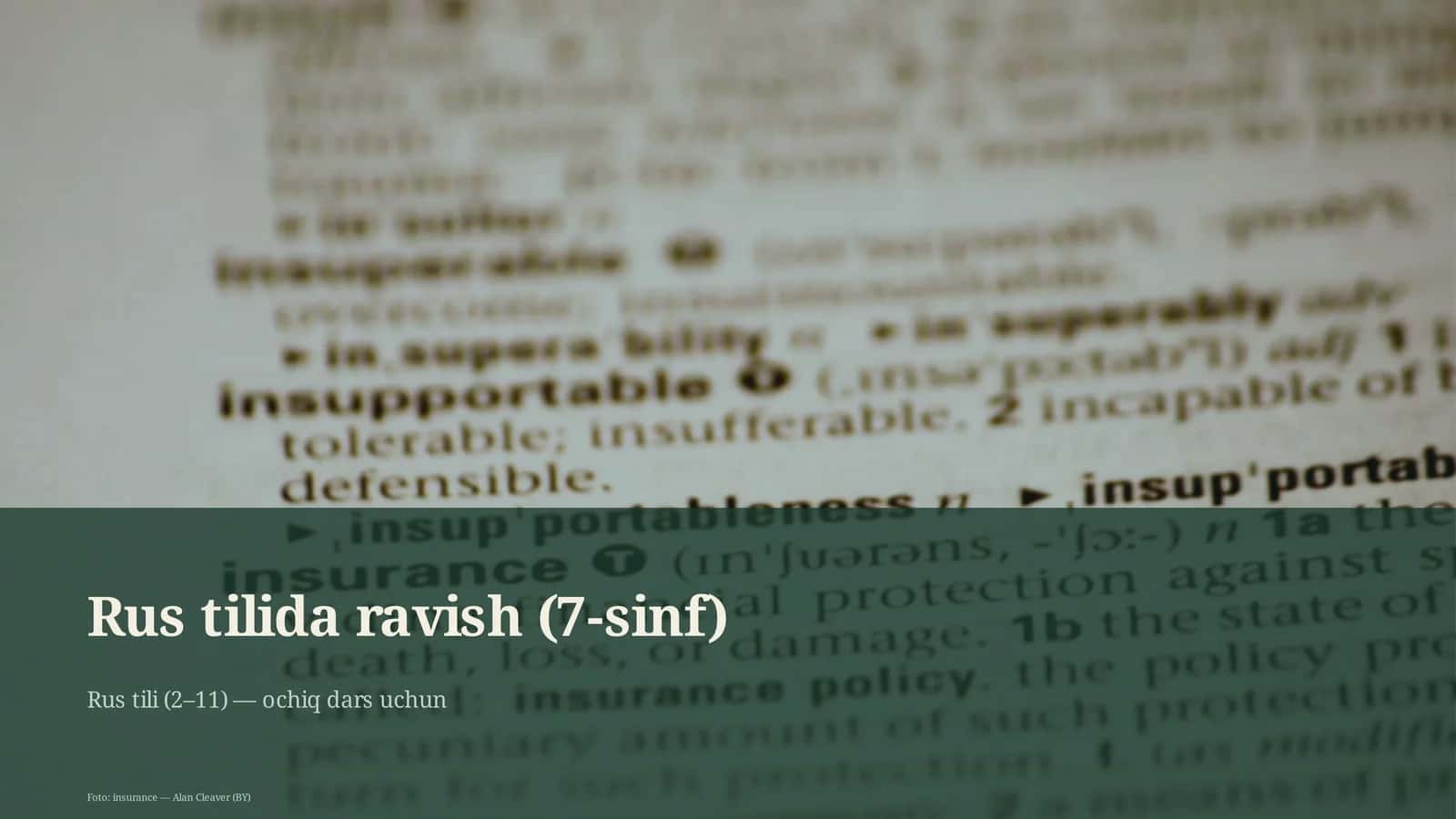Rus tilida ravish (7-sinf) 1