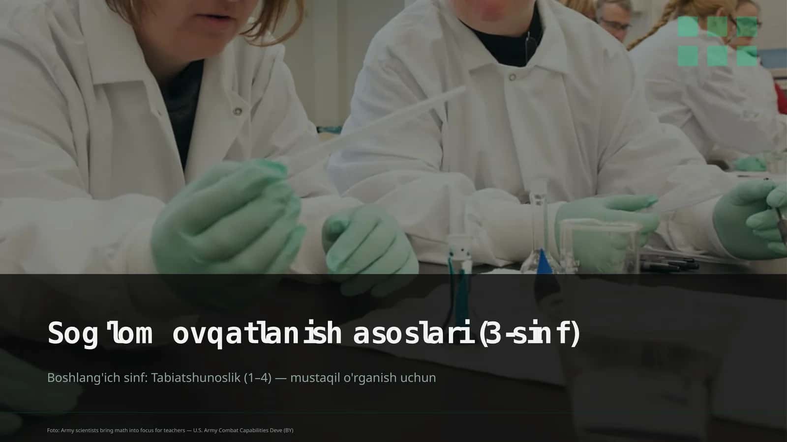 Sog'lom ovqatlanish asoslari (3-sinf) 1