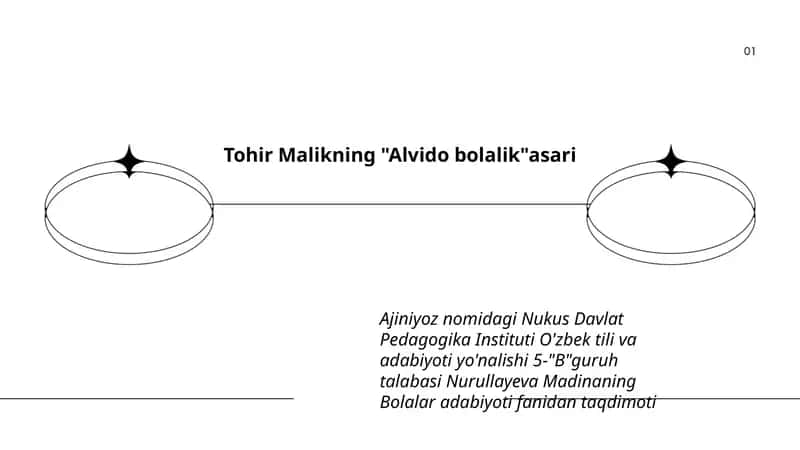 Tohir Malikning "Alvido bolalik" asari 1