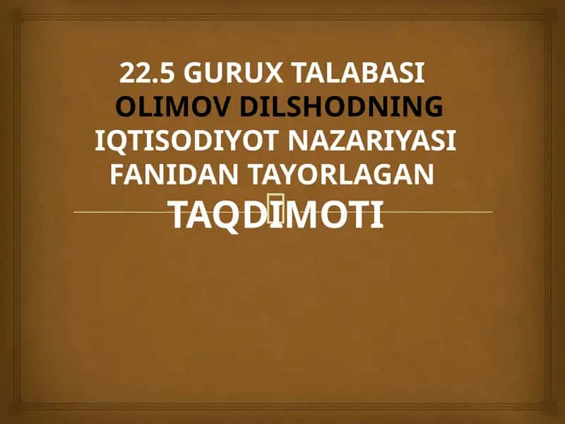 FIZIOKRATLAR 1