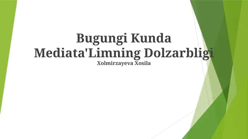 Mediata'Limning Dolzarbligi 1