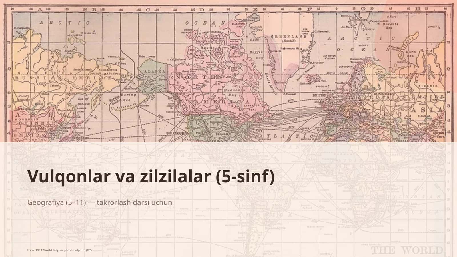 Vulqonlar va zilzilalar (5-sinf) 1