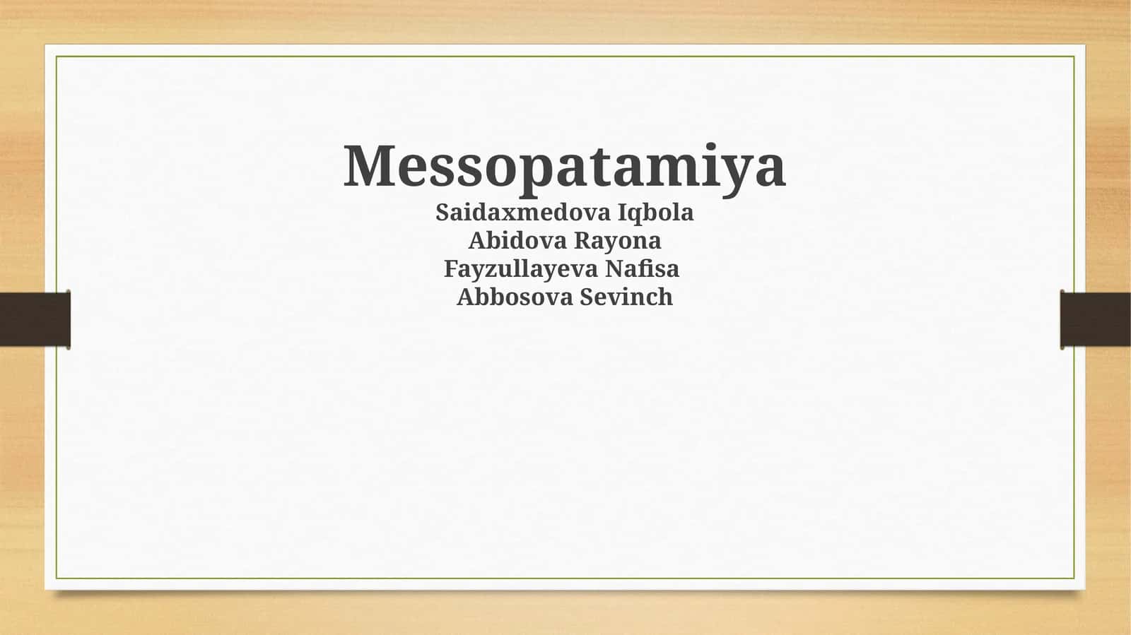 Messopatamiya 1