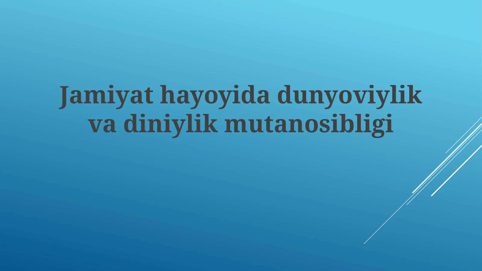 Jamiyathayoyidadunyoviylikvadiniylikmutanosibligi 1