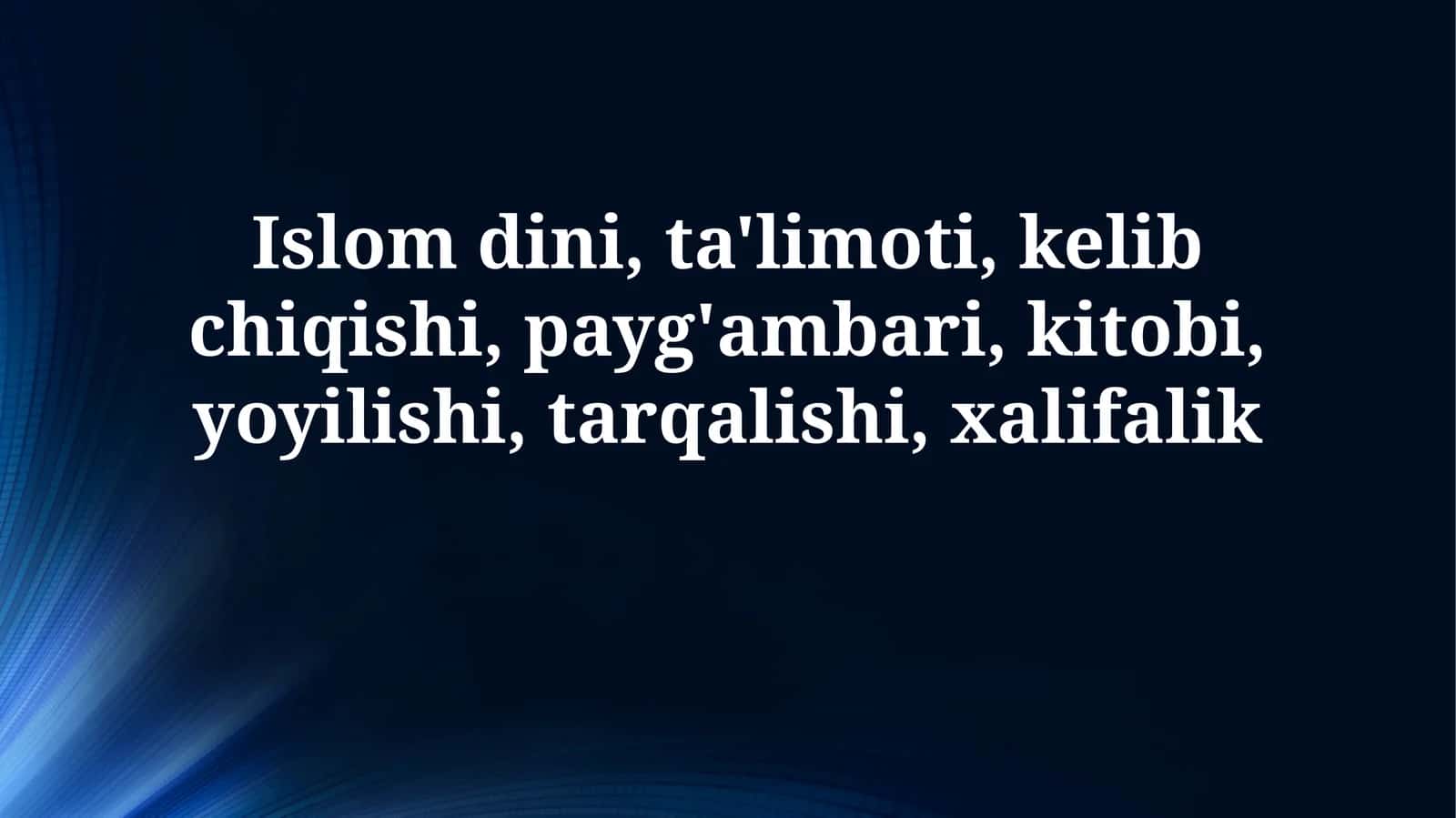 Islom dini 1