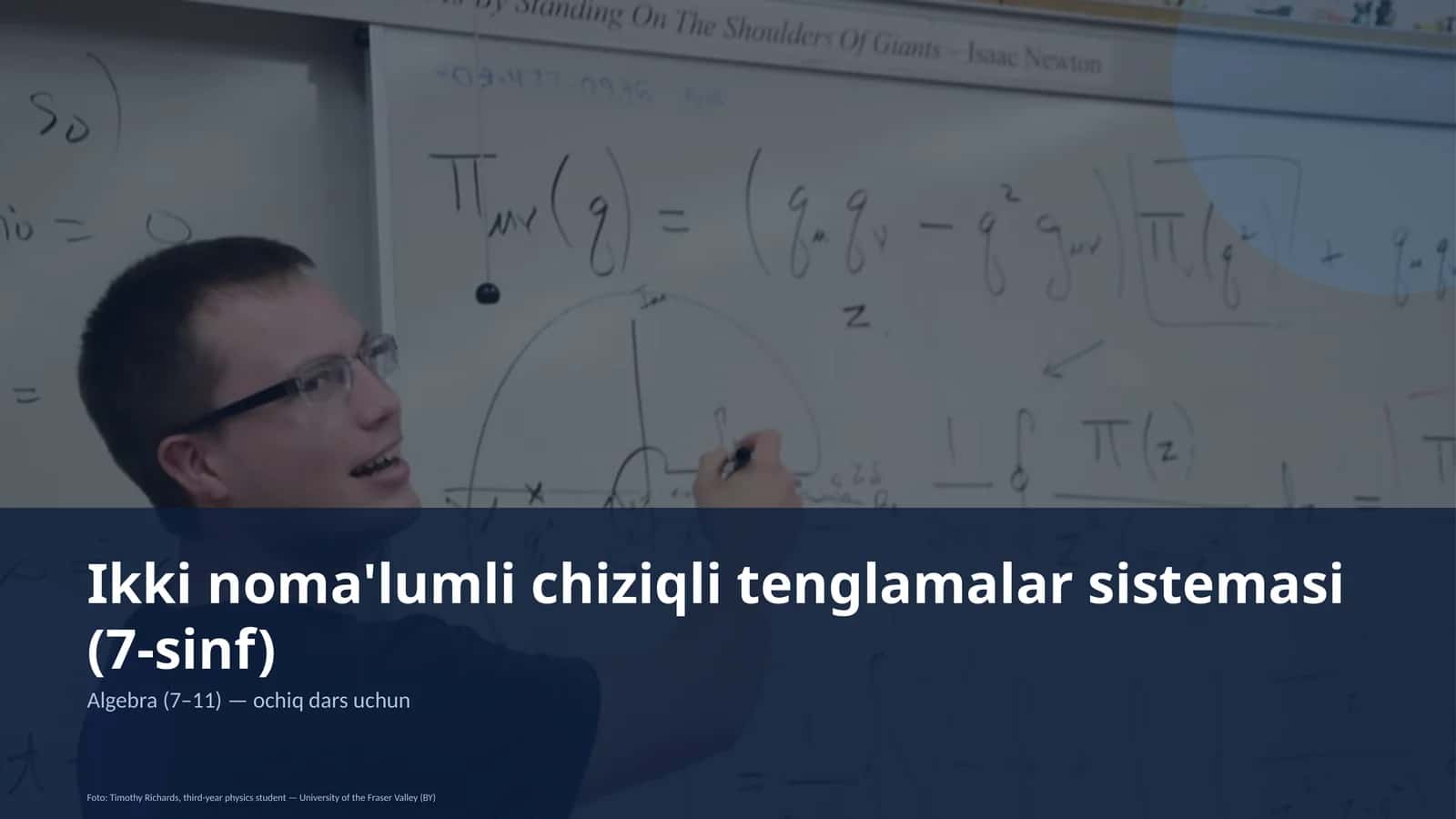 Algebra (7–11) — ochiq dars uchun 1