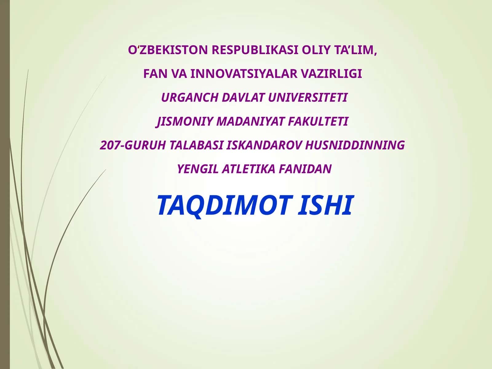 Sportcha yurish texnikasini o'rgatish metodikasi 1