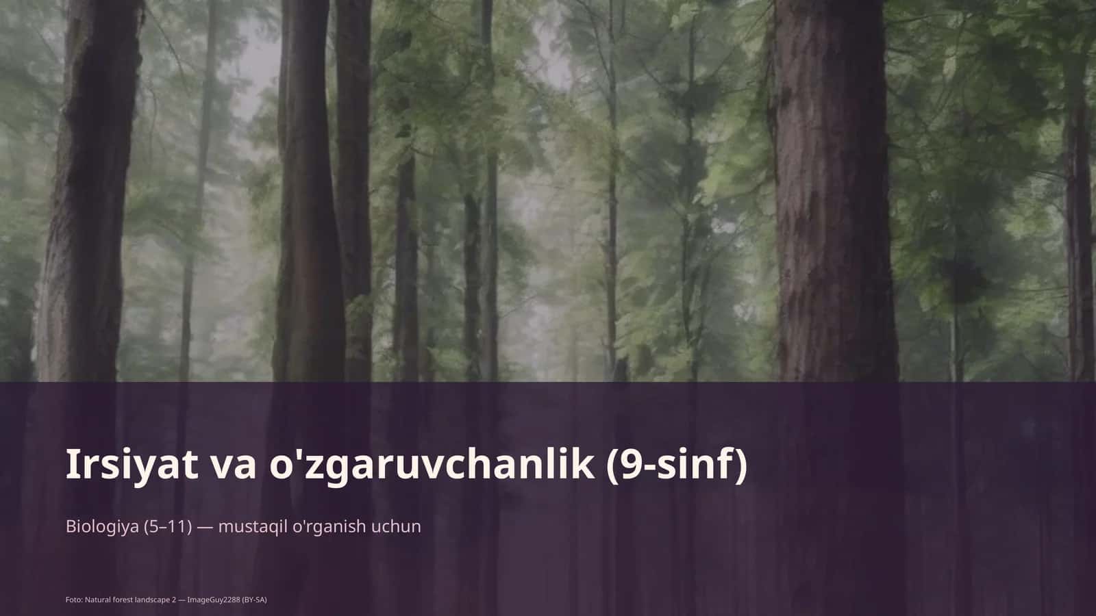 Irsiyat va o'zgaruvchanlik (9-sinf) 1