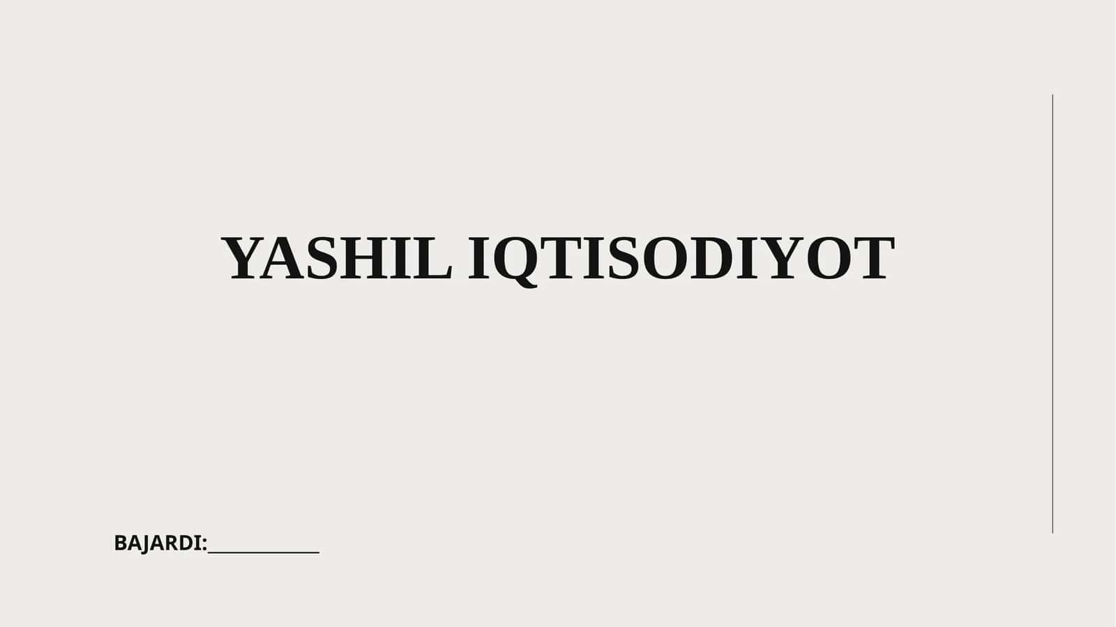 YASHIL IQTISODIYOT 1