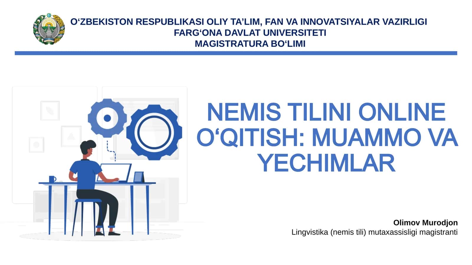 NEMIS TILINI ONLINE O‘QITISH: MUAMMO VA YECHIMLAR 1