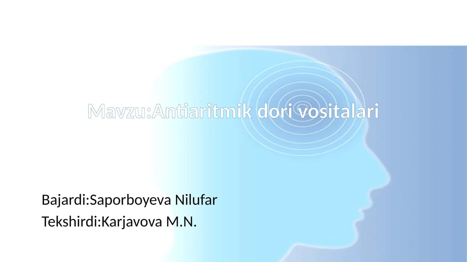 Antiaritmik dorilar 1