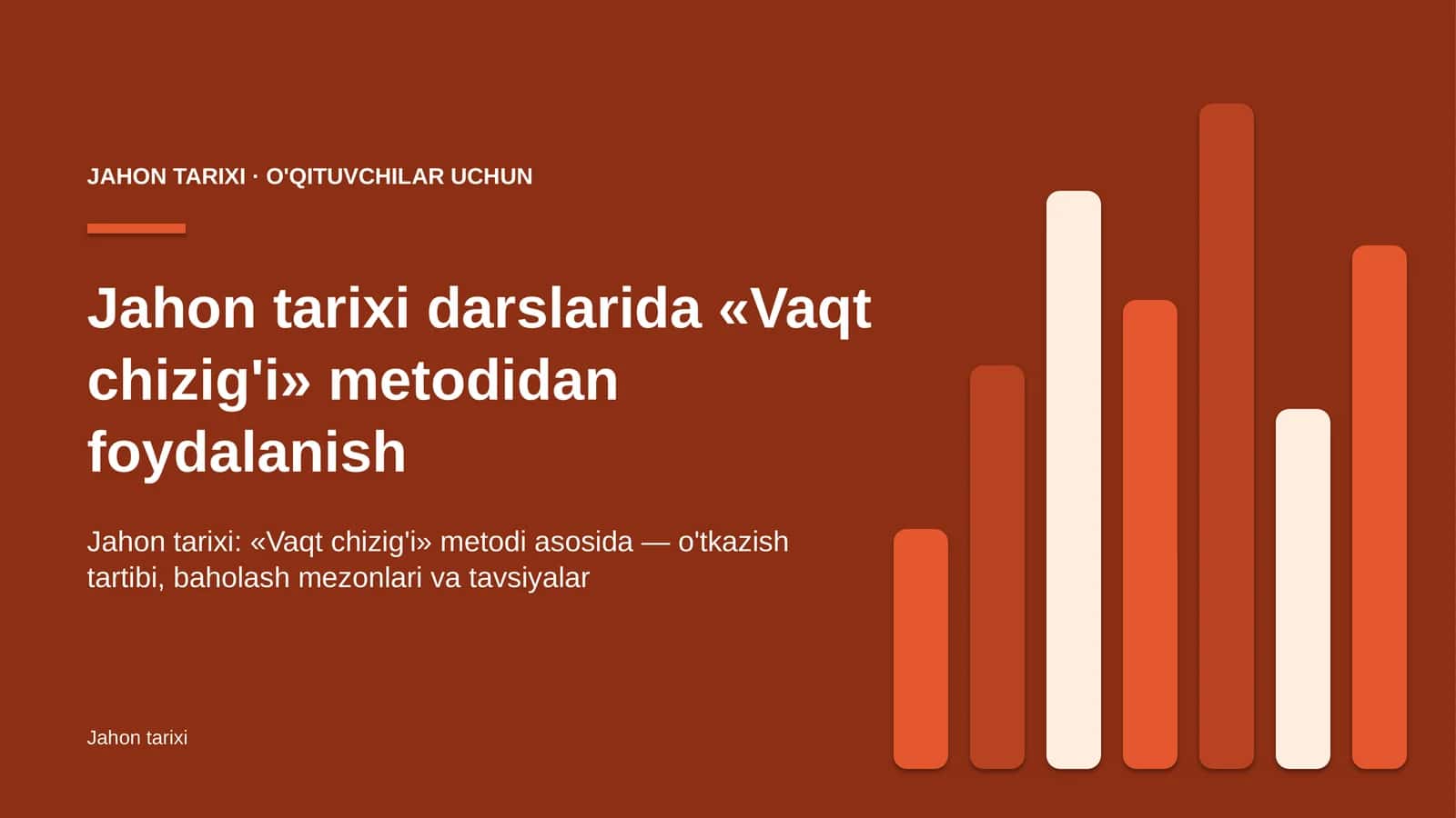 jahon tarixi darslarida vaqt chizig'i metodidan foydalanish 8030 1