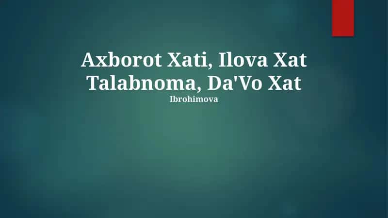 Axborot Xati 1