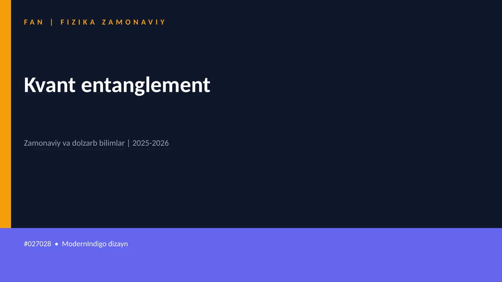 FIZIKA ZAMONAVIY 1
