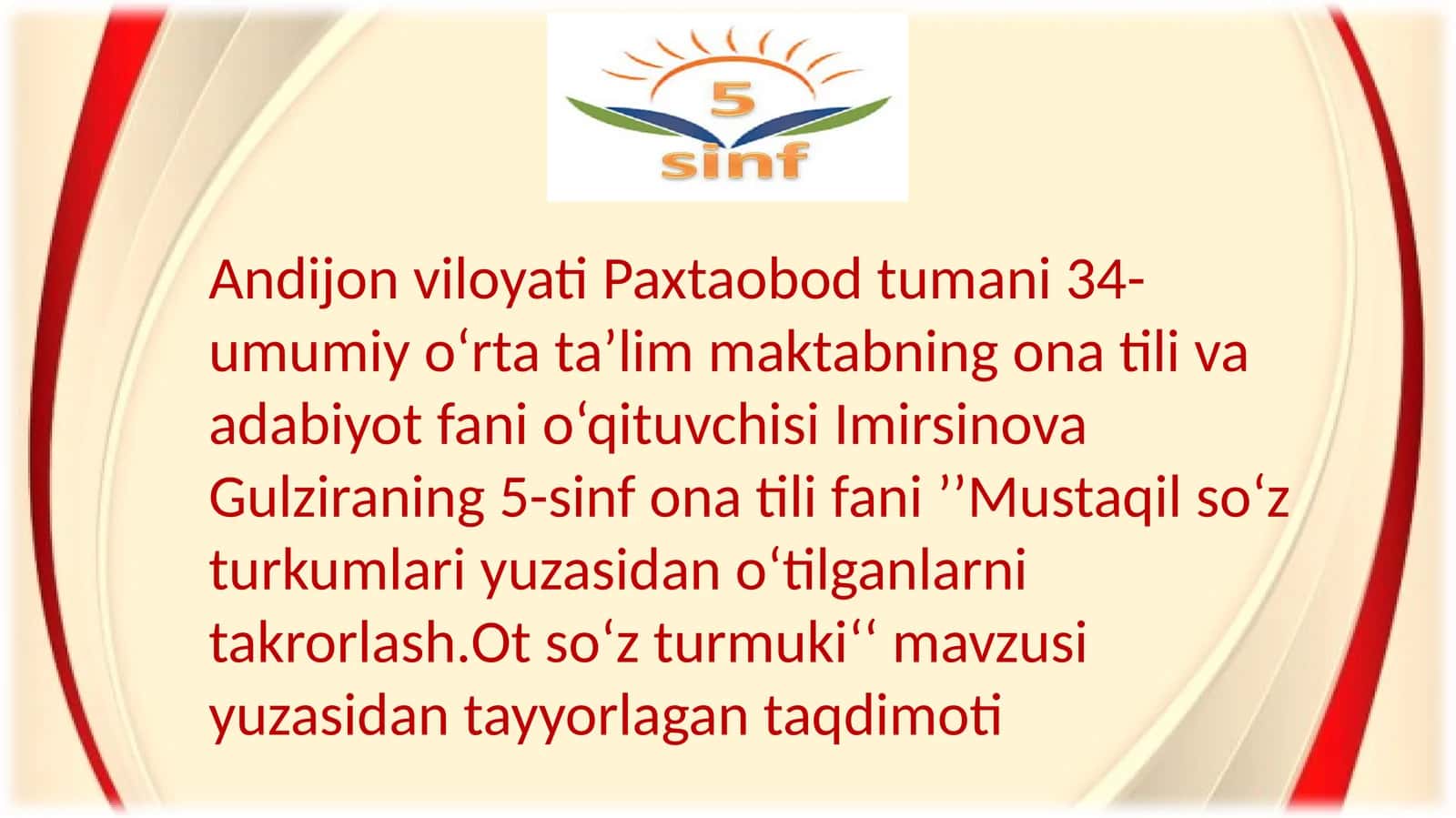 Mustaqil so‘z turkumlari 1