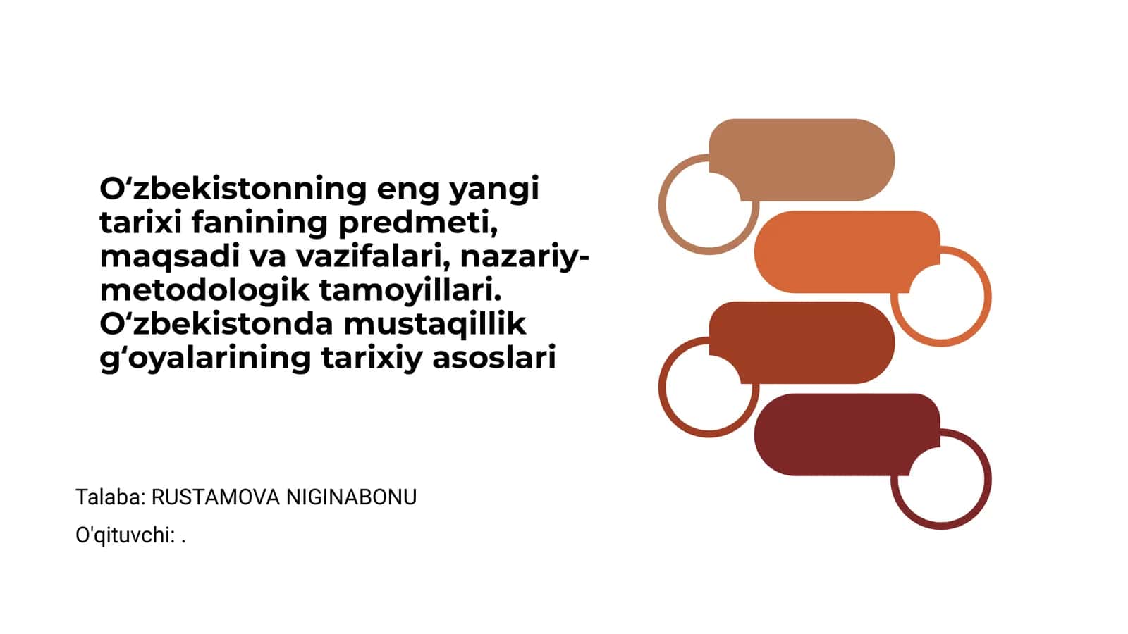 O‘zbekistonning eng yangi tarixi fanining predmeti 1