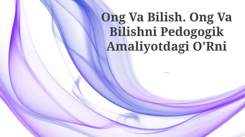Ong Va Bilish 1