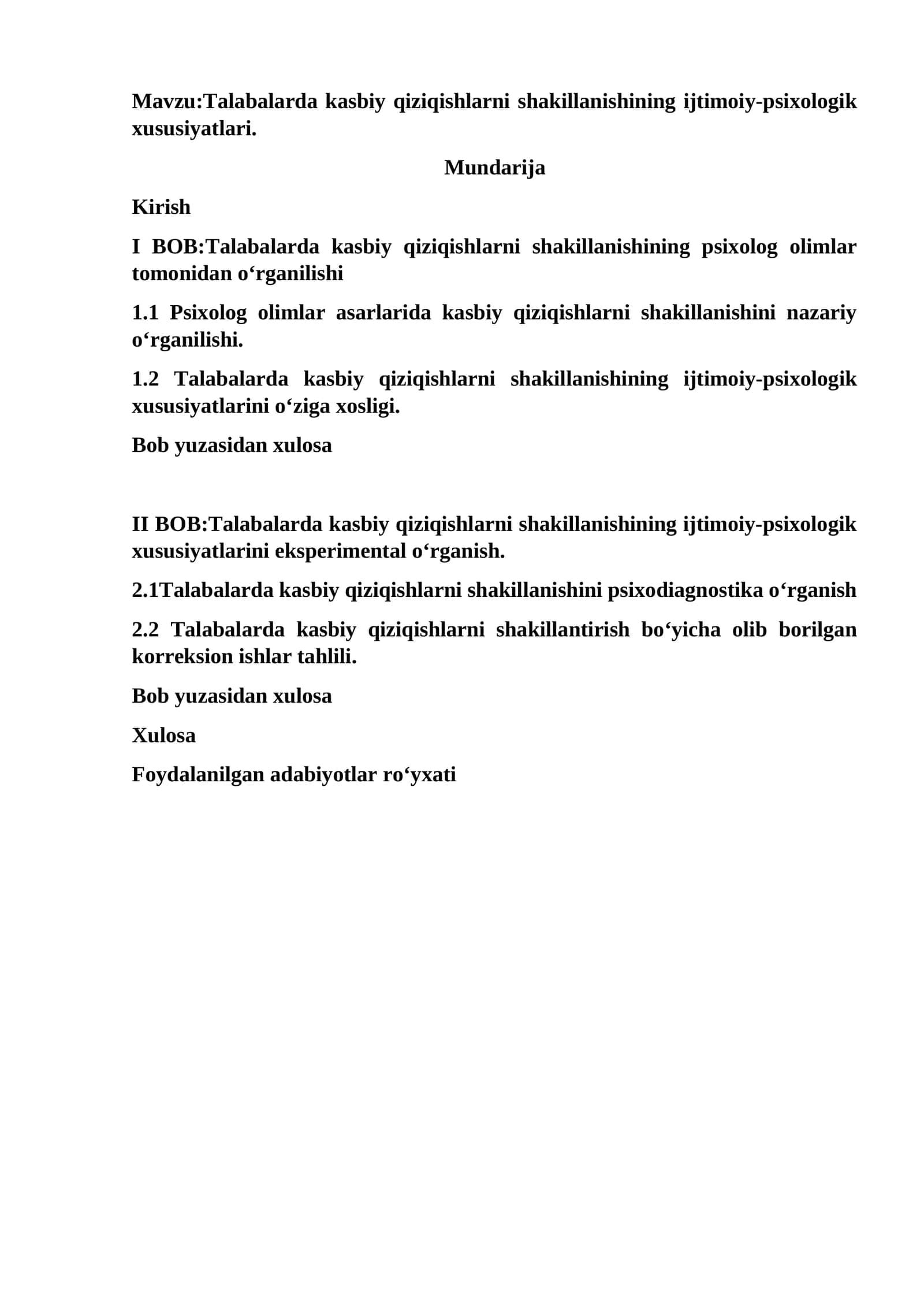 Talabalarda kasbiy qiziqishlarni shakillanishining ijtimoiy-psixologik xususiyatlari 1
