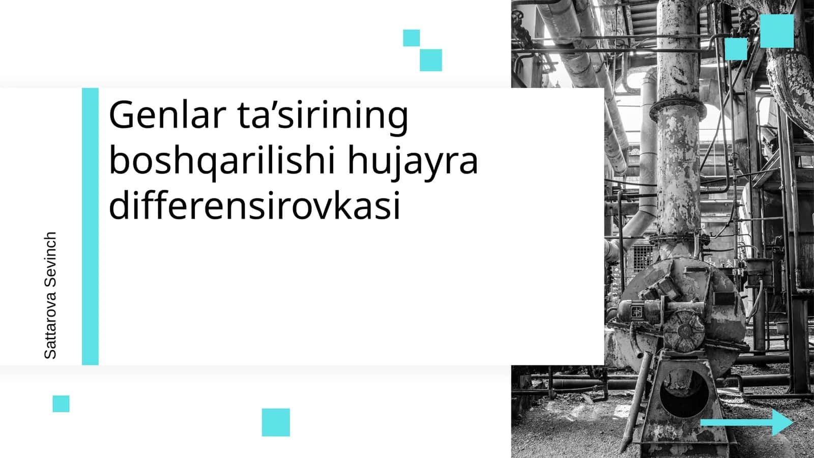 Genlar ta’sirining boshqarilishi hujayra differensirovkasi 1