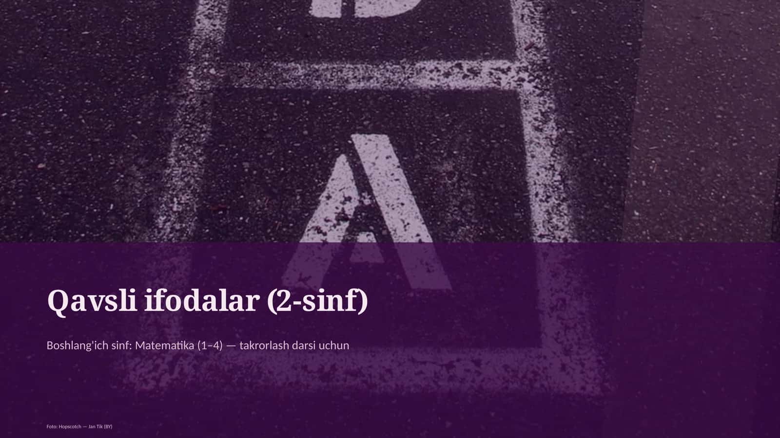 Qavsli ifodalar (2-sinf) 1