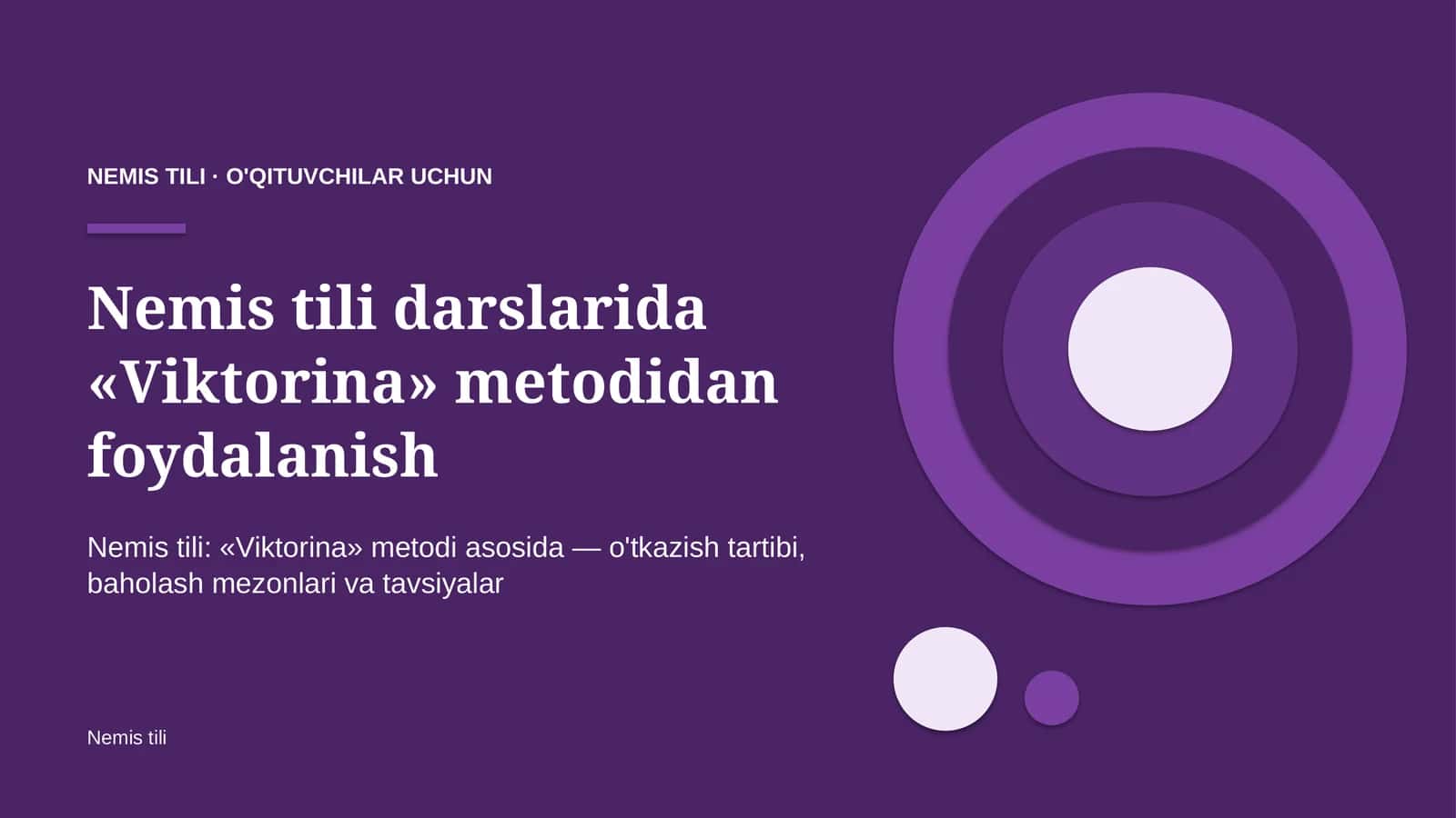 nemis tili darslarida viktorina metodidan foydalanish 1696 1