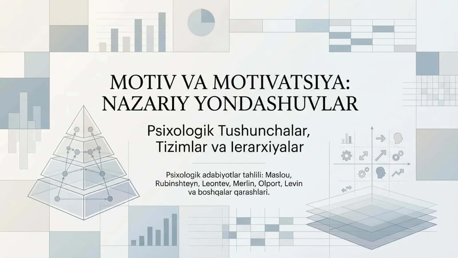 Motiv va Motivatsiya Nazariy Yondashuvlar 1