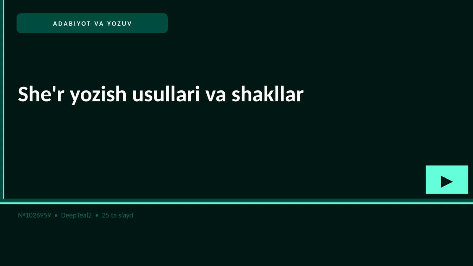 She'r yozish usullari va shakllar 1
