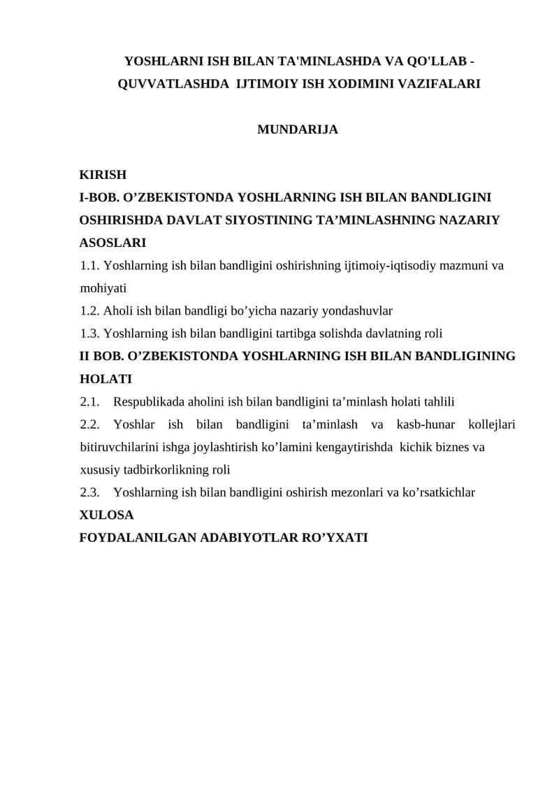 Yoshlarning Ish Bilan Bandligini Oshirish 1