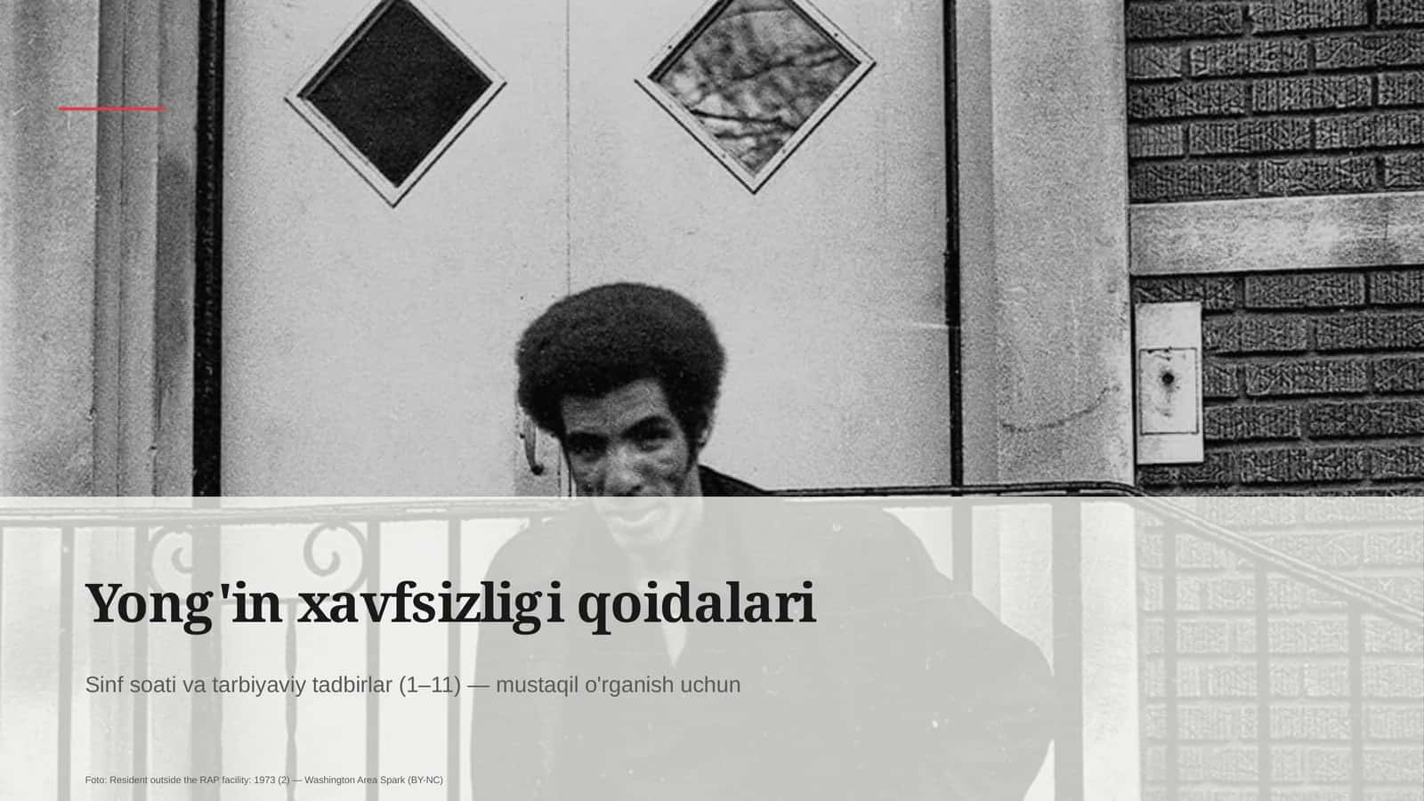 Yong'in xavfsizligi qoidalari 1