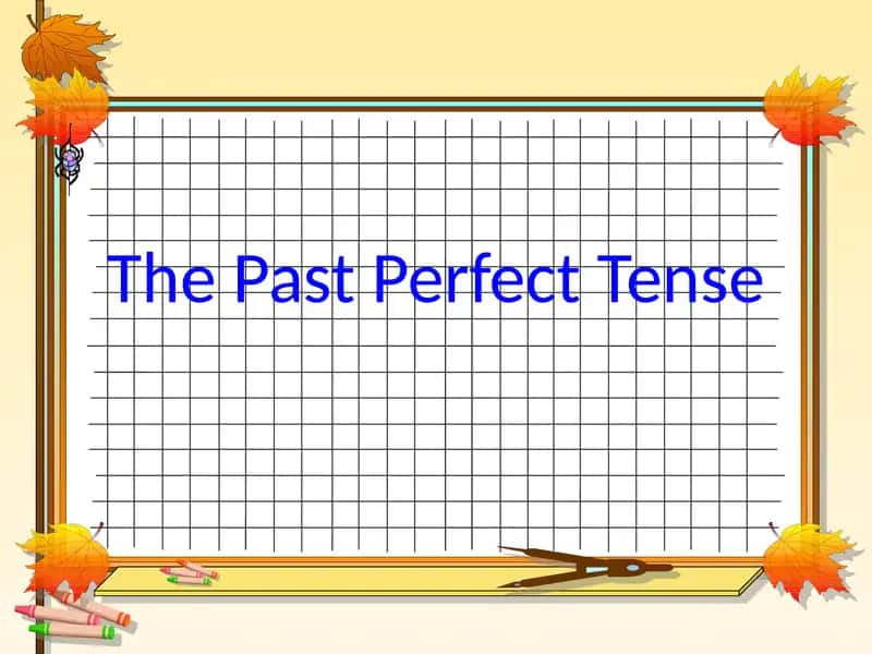 Past Perfect Tense 1