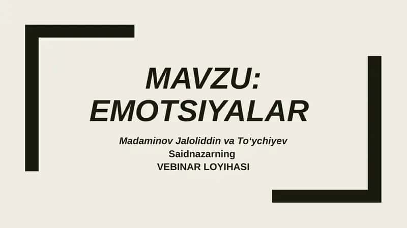 Emotsiyalar 1