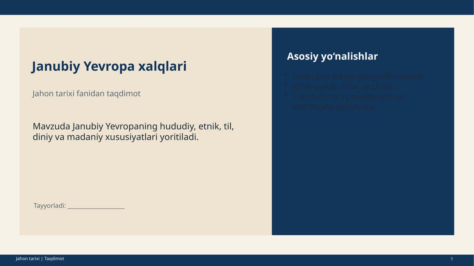 Janubiy Yevropa xalqlari 1
