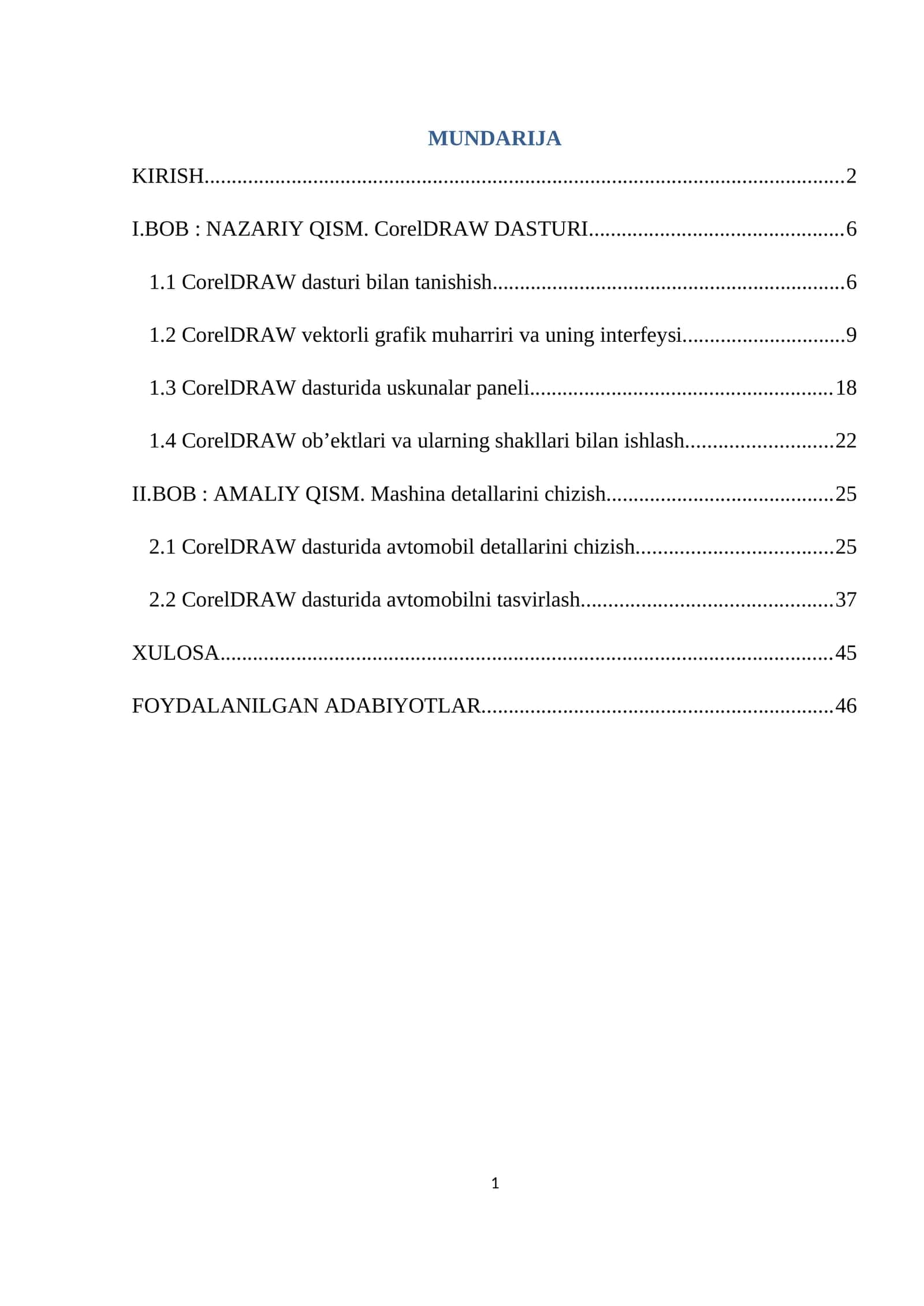 CorelDRAW DASTURI 1