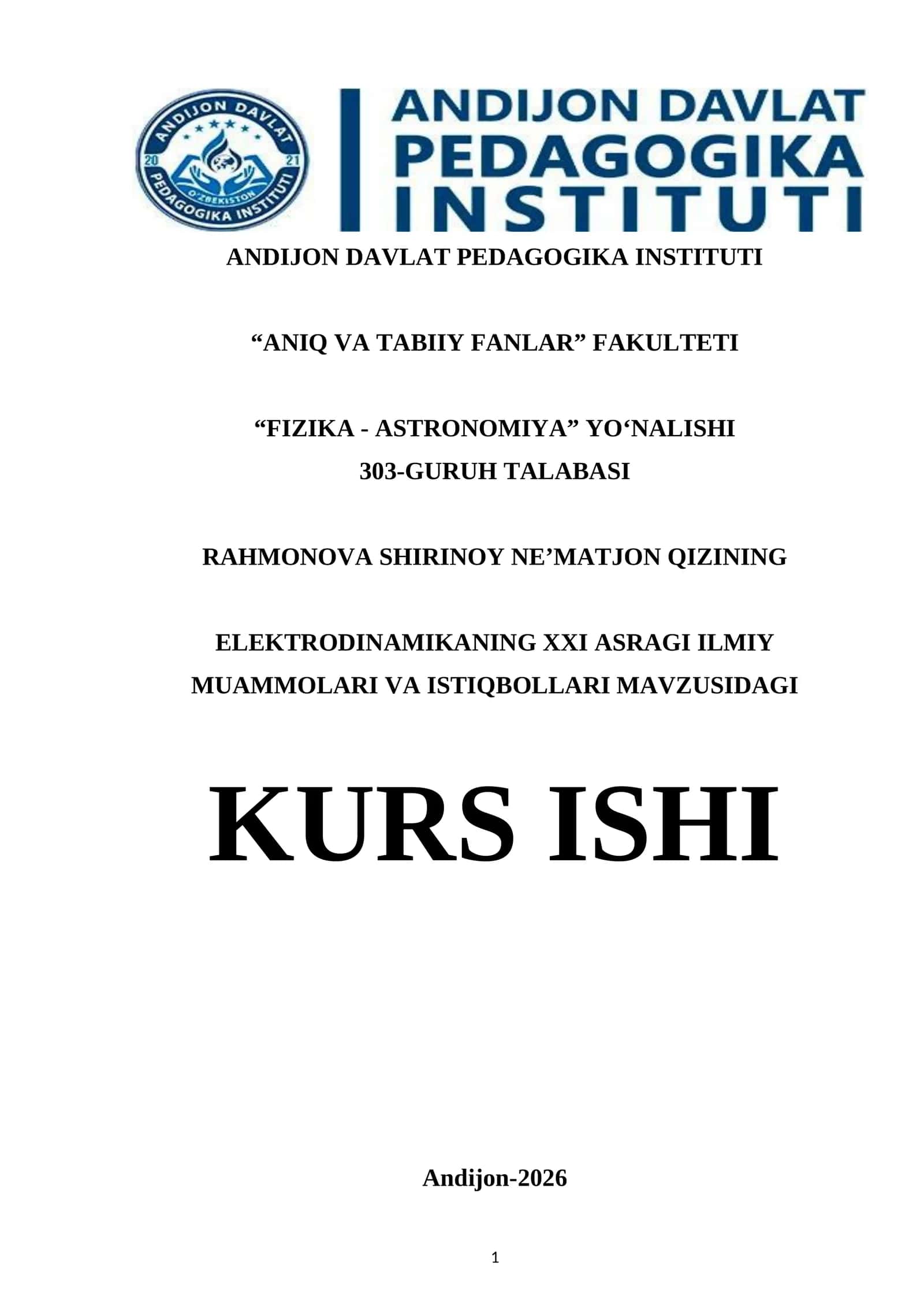 ELEKTRODINAMIKANING XXI ASRAGI ILMIY MUAMMOLARI VA ISTIQBOLLARI.docx 1