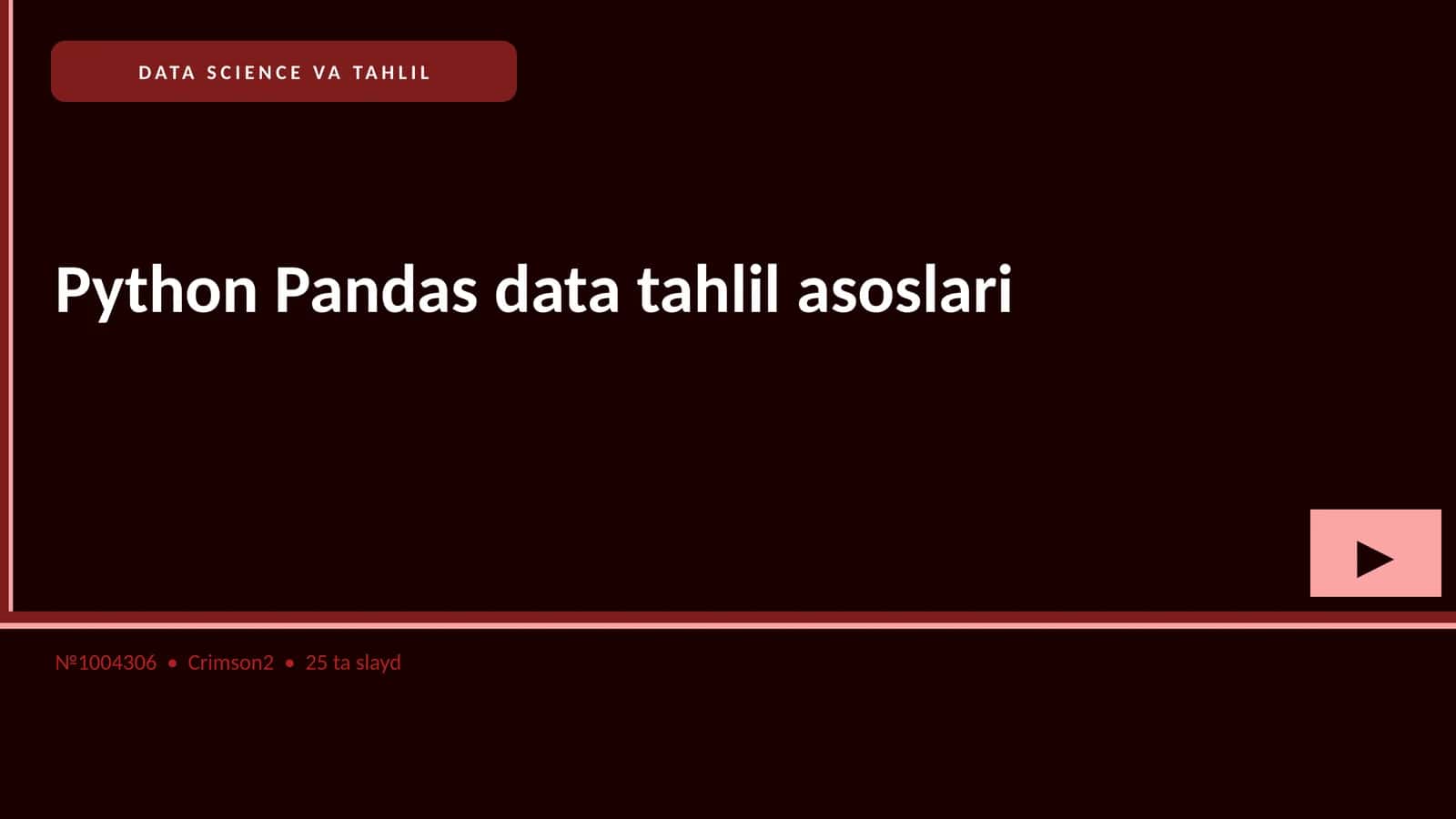 Python Pandas data tahlil asoslari 1