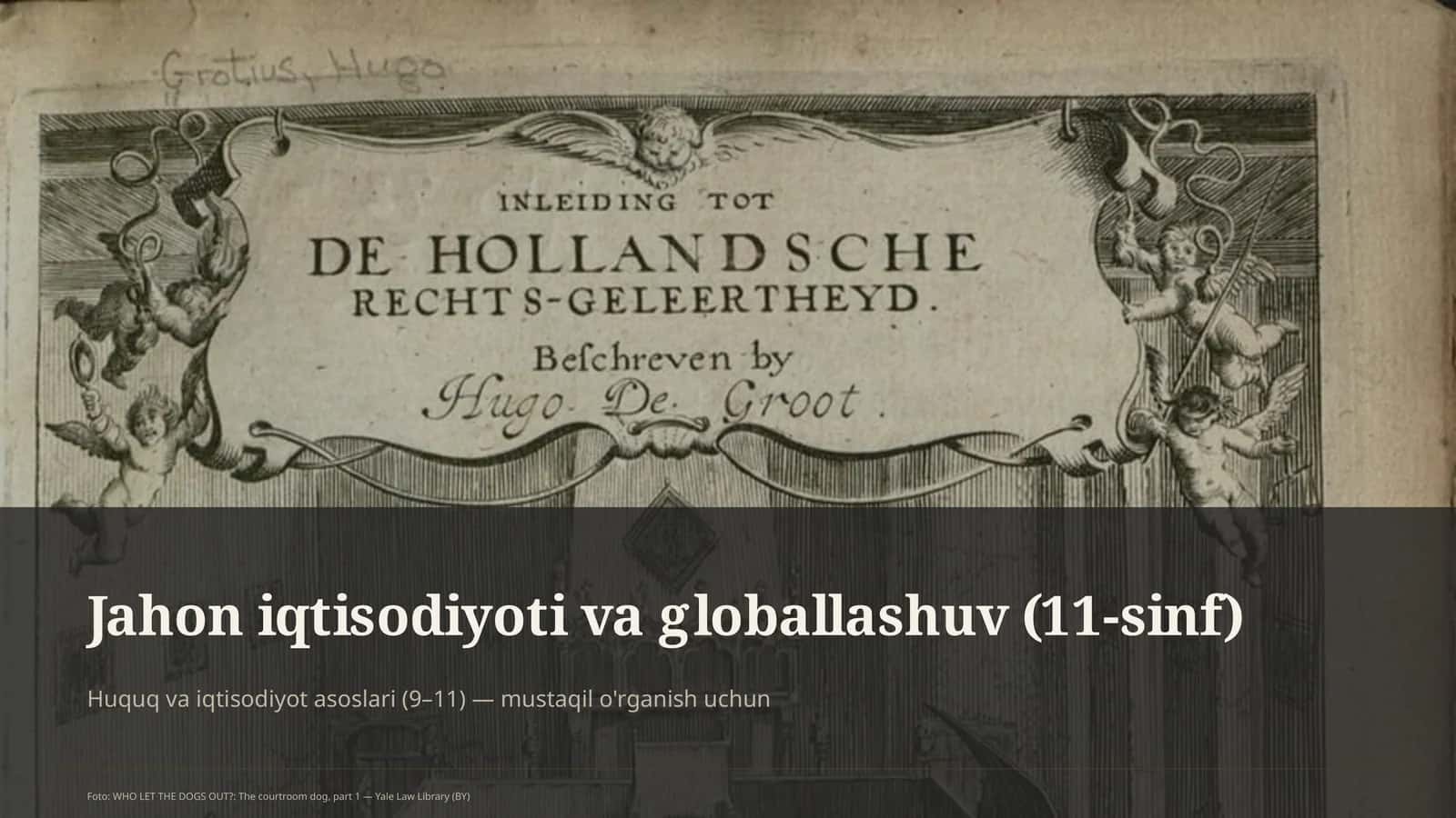 Jahon iqtisodiyoti va globallashuv (11-sinf) 1